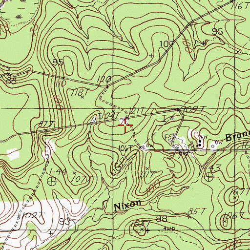 Topographic Map of Fortenberry West Oil Field, TX