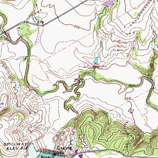 Topographic Map of Foster Branch, TX
