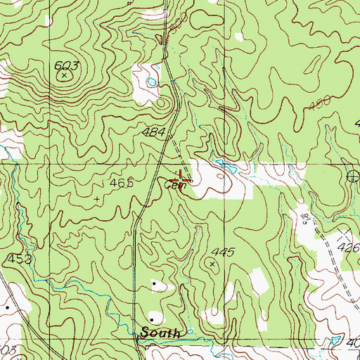 Topographic Map of Foster Cemetery, TX