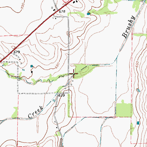 Topographic Map of Foster Valley Creek, TX