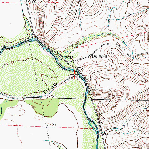 Topographic Map of Fourmile Draw, TX