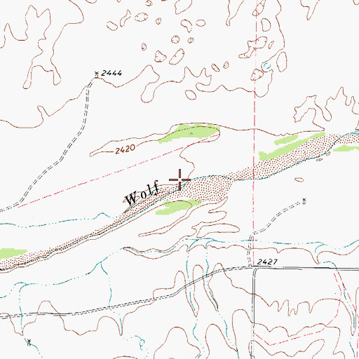 Topographic Map of Fourth Creek, TX