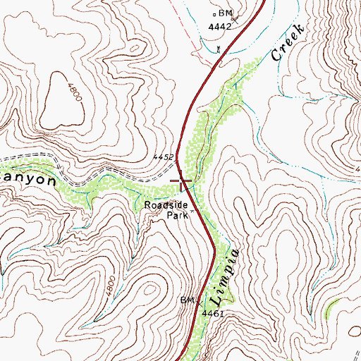 Topographic Map of Frazier Canyon, TX