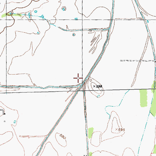 Topographic Map of Freeman Creek, TX