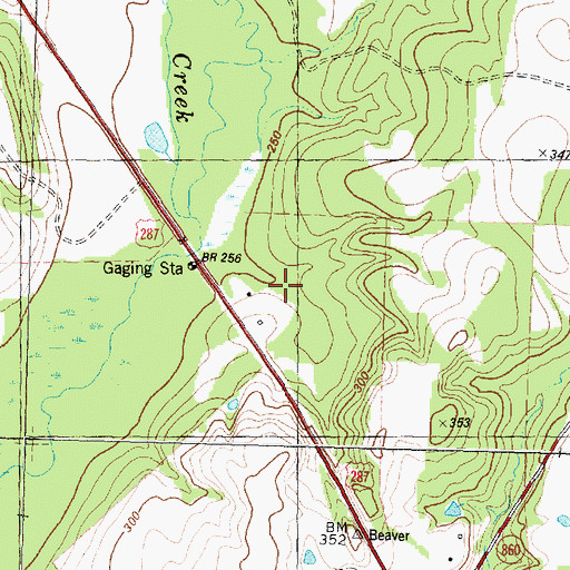 Topographic Map of Freewill Church, TX