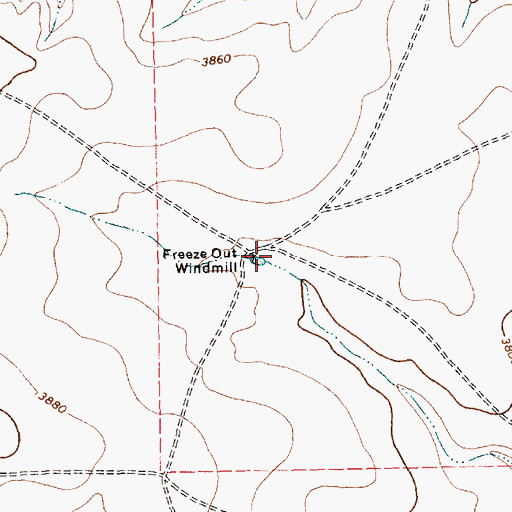 Topographic Map of Freeze Out Windmill, TX