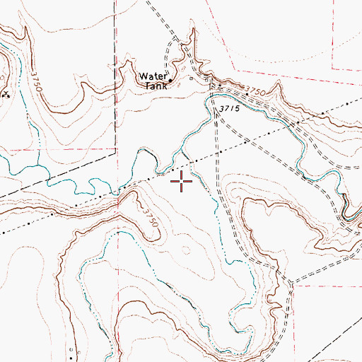 Topographic Map of Frio Draw, TX