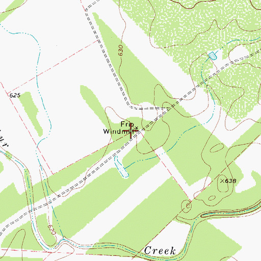 Topographic Map of Frio Windmill, TX