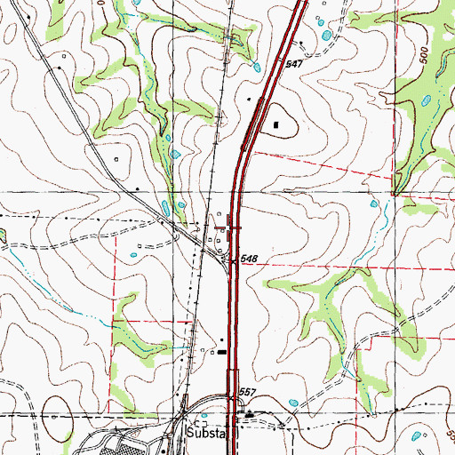 Topographic Map of Frisco School, TX