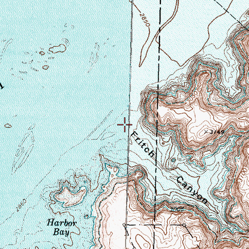 Topographic Map of Fritch Canyon, TX