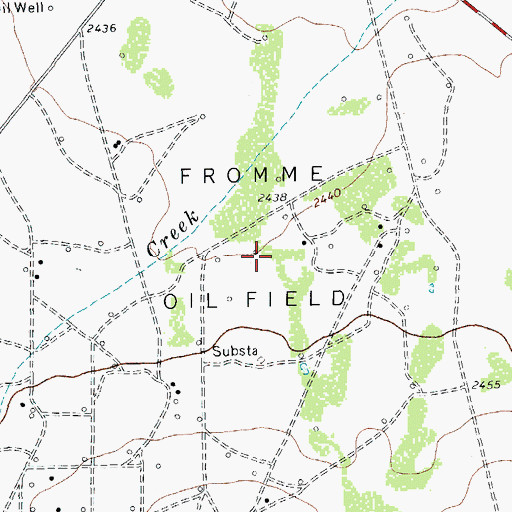 Topographic Map of Fromme Oil Field, TX