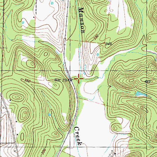 Topographic Map of Frost Creek, TX