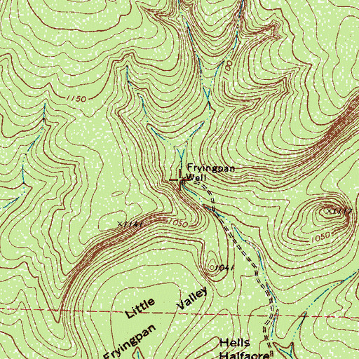 Topographic Map of Fryingpan Well, TX