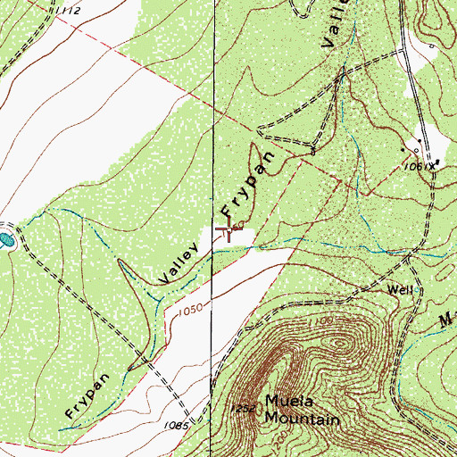 Topographic Map of Frypan Valley, TX