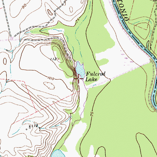 Topographic Map of Fulcrod Lake, TX