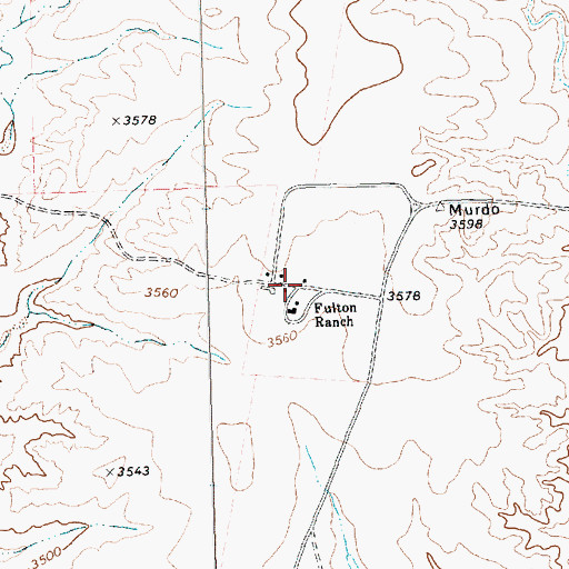 Topographic Map of Fulton Ranch, TX