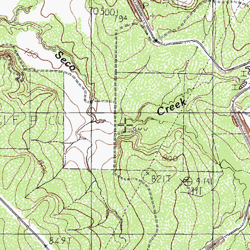 Topographic Map of G Pena, TX