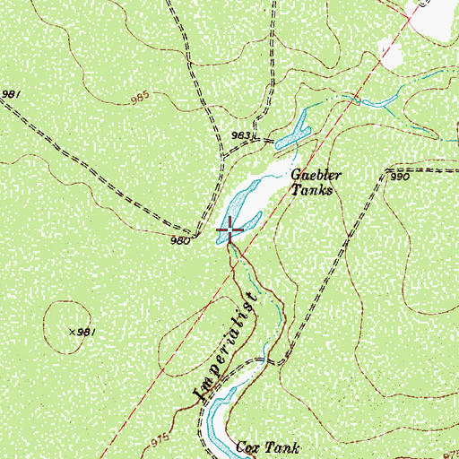 Topographic Map of Gaebler Tanks, TX