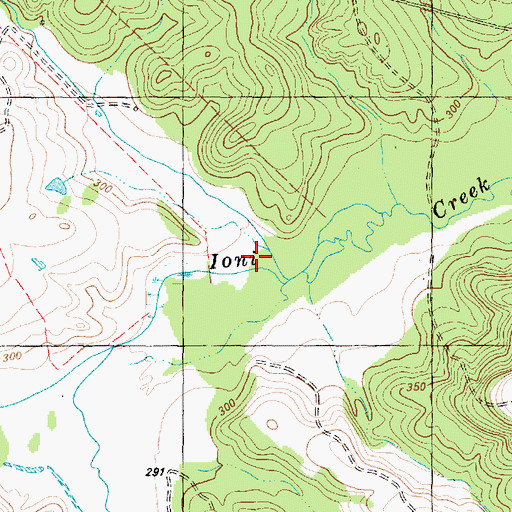 Topographic Map of Gal Creek, TX