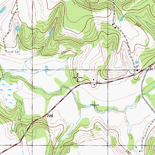 Topographic Map of Galilee Church, TX