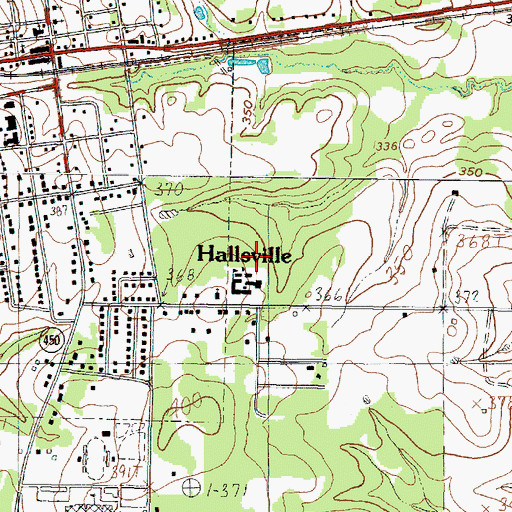 Topographic Map of Galilee School, TX