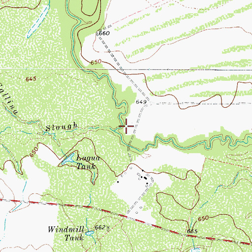 Topographic Map of Gallina Slough, TX