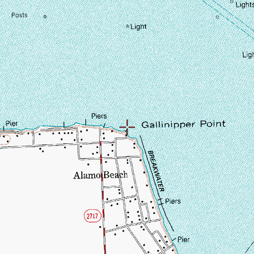 Topographic Map of Gallinipper Point, TX