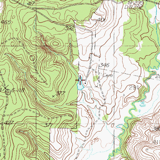 Topographic Map of Gallus Ranch, TX