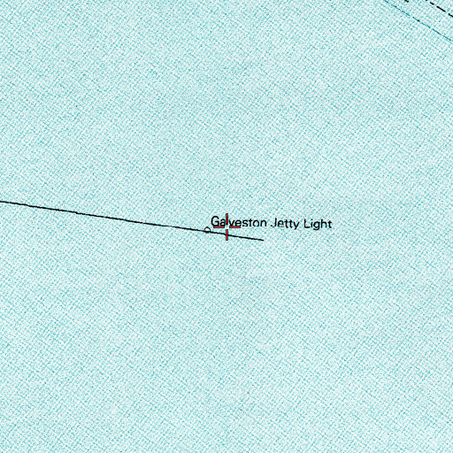 Topographic Map of Galveston Jetty Light, TX