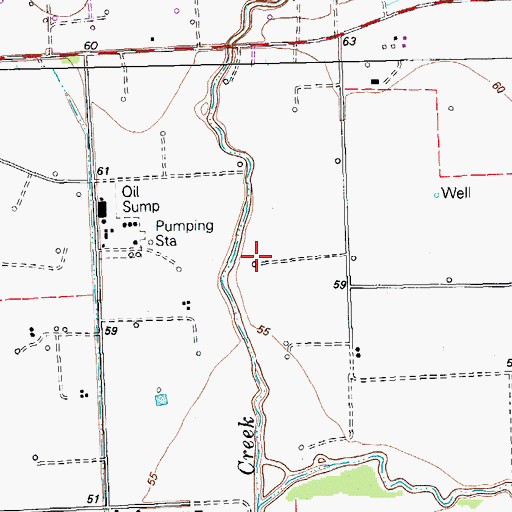 Topographic Map of Ganado Oil Field, TX