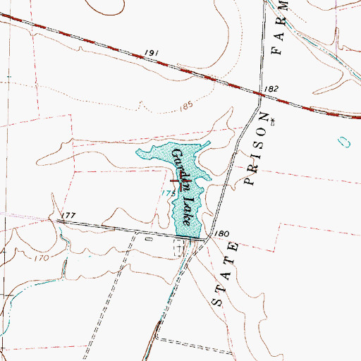 Topographic Map of Garden Lake, TX