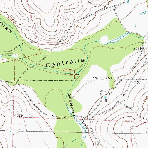 Topographic Map of Gardener Draw, TX