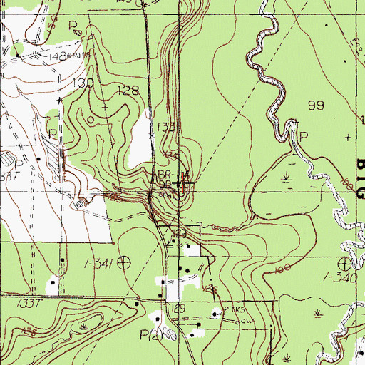 Topographic Map of Gardner Cemetery, TX