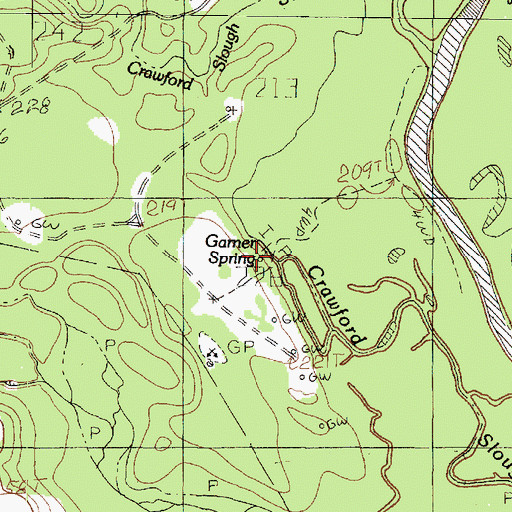 Topographic Map of Garner Spring, TX