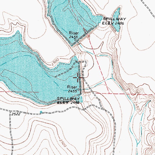 Topographic Map of Garrett Draw, TX