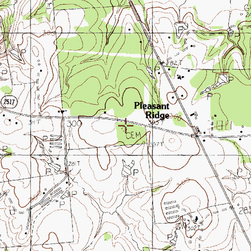 Topographic Map of Gary-Taylor Cemetery, TX