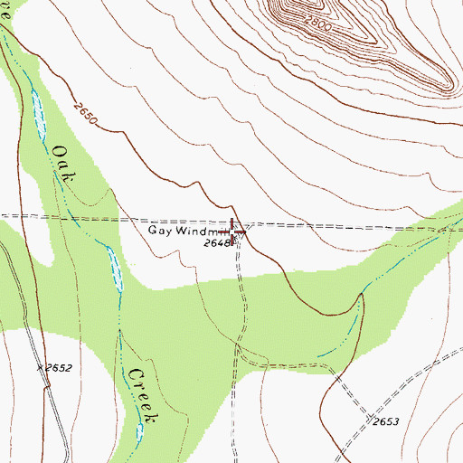 Topographic Map of Gay Windmill, TX