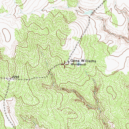 Topographic Map of Gene Williams Windmill, TX