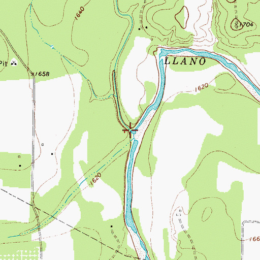Topographic Map of Gentry Creek, TX