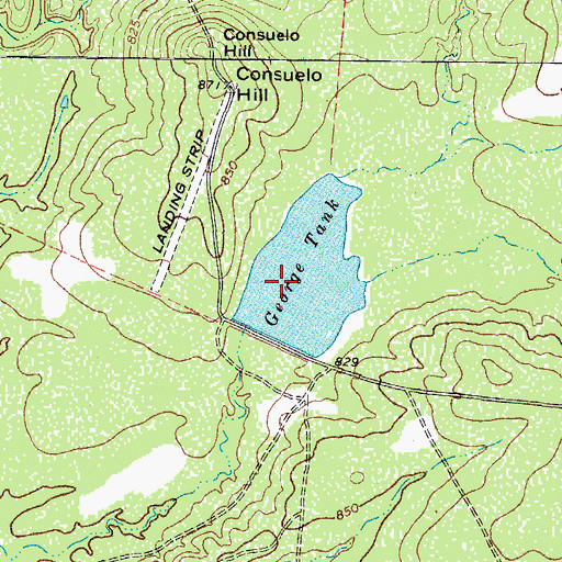 Topographic Map of George Tank, TX