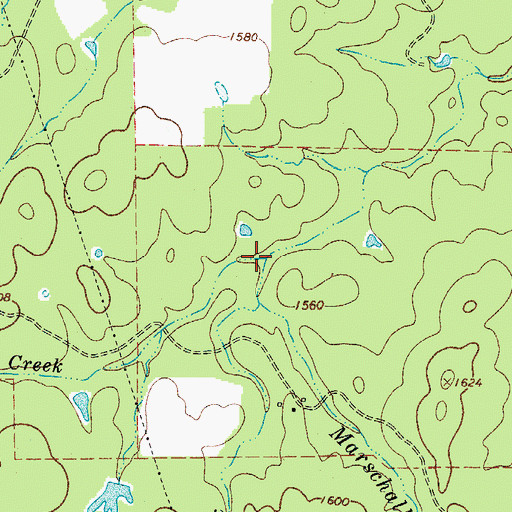 Topographic Map of Gersdorf Creek, TX