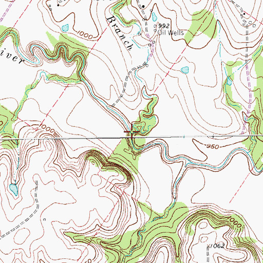 Topographic Map of Gibbons Branch, TX
