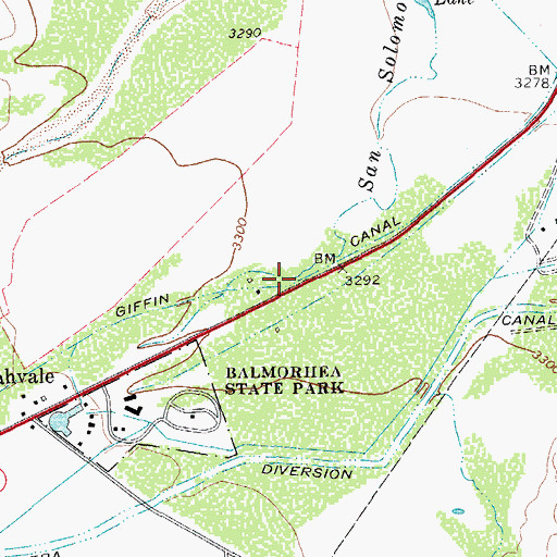 Topographic Map of Giffin Canal, TX