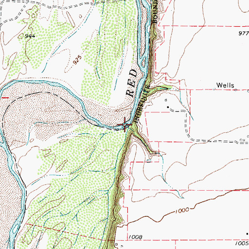 Topographic Map of Gilbert Creek, TX