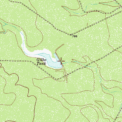 Topographic Map of Gilbo Tank, TX