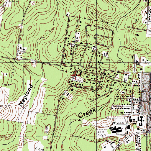 Topographic Map of Gilgal Cemetery, TX