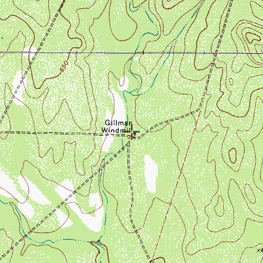 Topographic Map of Gillman Windmill, TX