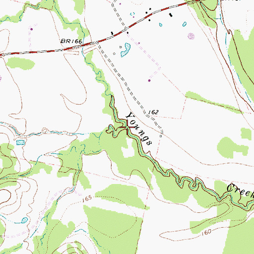 Topographic Map of Gin Creek, TX