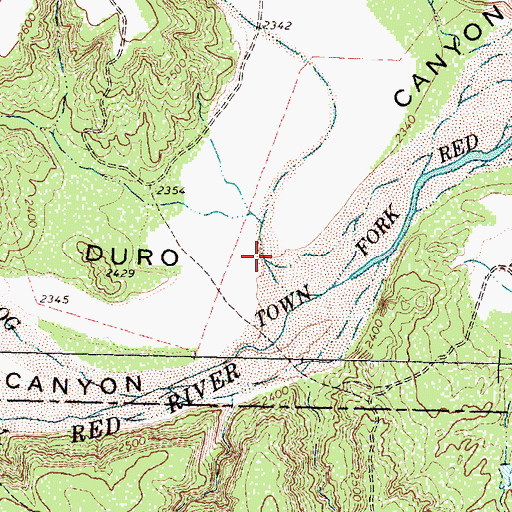 Topographic Map of Gip Creek, TX