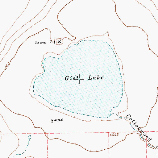 Topographic Map of Gist Lake, TX